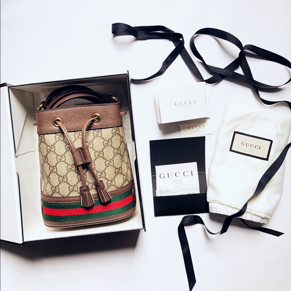 🚫SOLD🚫GUCCI Ophidia mini GG bucket bag - Picture 5 of 7
